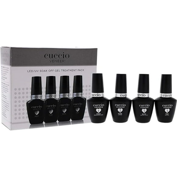 Gel Polish System Cuccio Veneer, paquete de tratamiento de 13 ml x 4