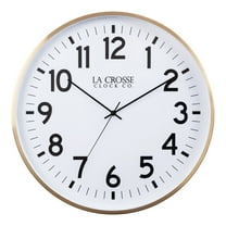 La Crosse Clock 19-inch Callahan Metal Silent Sweep Analog Quartz Wall Clock, 404-3048B