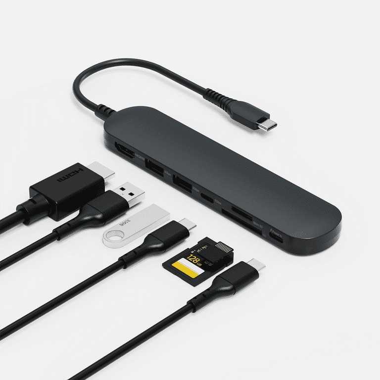 Free Shipping! Onn+ 7-in-1 USB-C Adapter with 100W Power Delivery