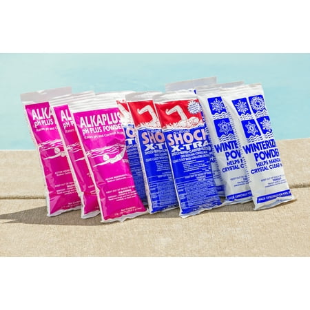 Tan Mesh Winter Pool - Swimming Pool Winter Chemical Chlorine Closing Kit Up To 30,000 Gallons