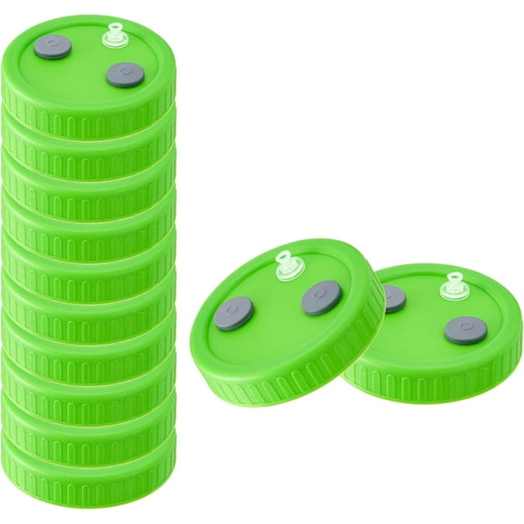 12 Pcs Liquid Culture Lids, Wide Mouth Mason Jar Lids Mushroom Cultivation Kit with 25 Pcs Self-healing Rubber Stoppers and 12 Pcs 0.22μm PTFE Filters
