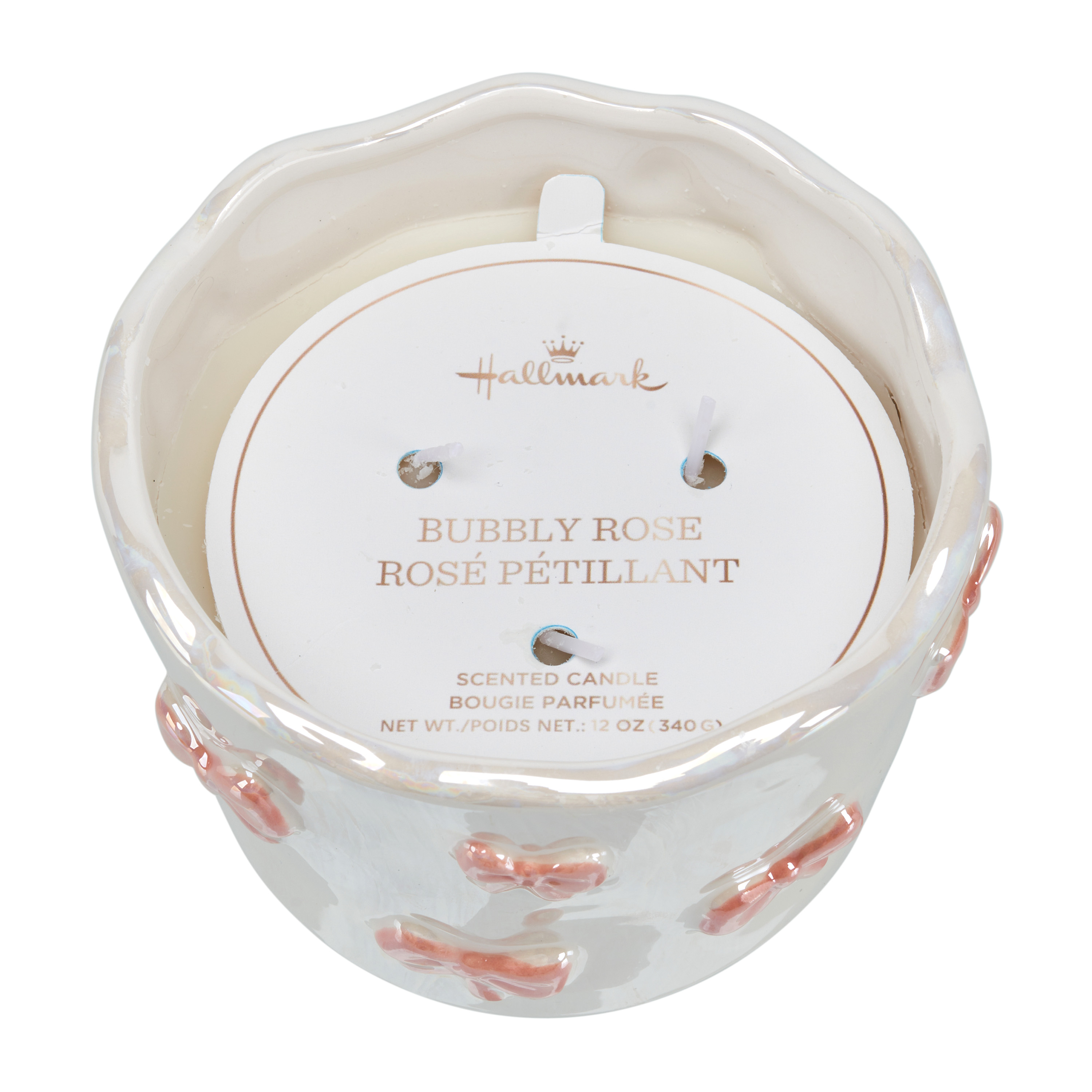 Saint Valentin,BOUGIE NŒUD ROSE