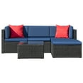Devoko 5 Pieces Patio Furniture Sectional Set Outdoor Wicker Rattan