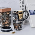 thumbnail image 3 of Topadorn Ceramic Cup Ceramic Latte Teacup Coffee Cup with Gift Box 17 oz Travel Cup with Lid Coffee Style, 3 of 4