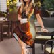 thumbnail image 3 of Balery Maple Leaf Meditating Chihuahua Vestidos sueltos de manga corta para mujer, vestidos de verano 2025, vestidos casuales de corte A con vuelo., 3 of 6