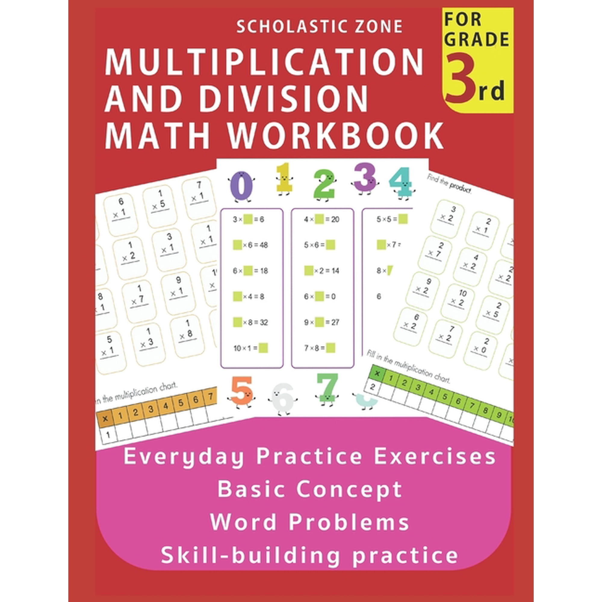 Multiplication and Division Math Workbook for 3rd Grade: Everyday Practice Exercises, Basic Concept, Word Problem, Skill