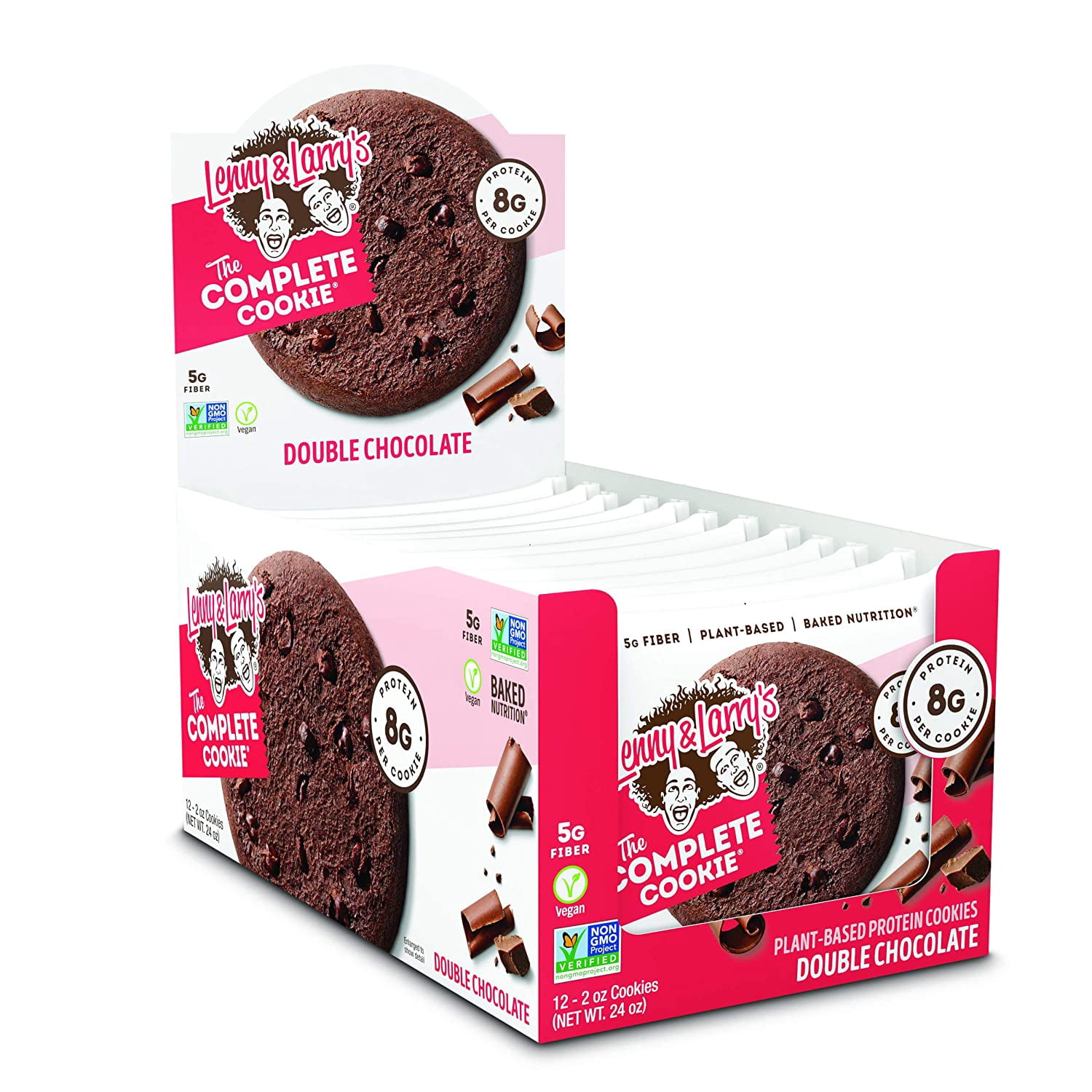 Lenny & Larry's The Complete Cookie, Double Chocolate, 2oz, 12ct - Plant-Based Protein Cookies, Vegan and Non-GMO