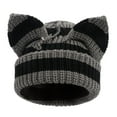 thumbnail image 3 of qolati Winter Knit Beanie Hat for Women Cute Ears Windproof Elastic Skull Cap Y2k Vintage Warm Crochet Hats, 3 of 6