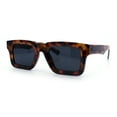thumbnail image 6 of Nostalgic Chunky Thick Horn Rim Narrow Rectangle Plastic Hipster Sunglasses Tortoise Black, 6 of 8