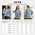 thumbnail image 4 of SHEWIN Oversized Sweatshirts for Women Plus Size Pullover 2025 Fashion Stripe Fall Tops Pink Green 5X, 4 of 8