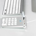 thumbnail image 2 of Mini Numeric Keypad Keyboard 18 Keys Numeric Key Pad Numpad Number Pad with 3 Ports USB Hub for Laptop Desktop PC, 2 of 5