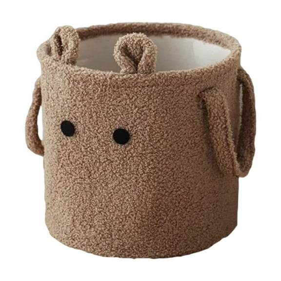 SIYTUAU Collapsible Laundry Basket With Reinforced Handles 10.24 Inch Cube Coffee Fabric Hamper For Clothes Towels Storage In Dorm Bathroom Closet Coffee