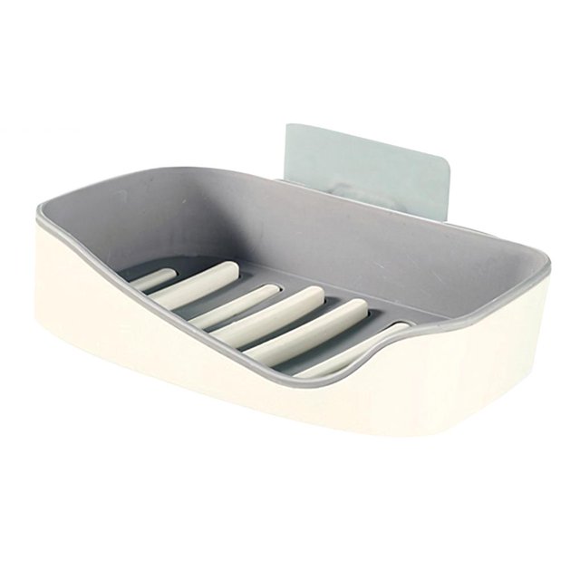Doble Drenaje, Caja De Jabón De Plástico Hueca, Caja De Jabón Cuadrada Abierta, Soporte De Jabón Con Columna Elevada, Parte Inferior Creciente Para Baño, Inodoro, Cocina 1 Jabonera Cuadrada Monstrate HA026801-02
