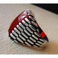 thumbnail image 4 of Red Onyx Mens Ring, Natural Red Onyx Gents Ring, Designer, Silver Jewelry, 925 Silver Ring, Birthday Gift, Heavy Mens Ring, Arabic Design, Ottoman Style Ring, Christmas, Turkey Mens Signet Ring, 4 of 6