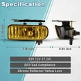 thumbnail image 3 of Driving Fog Lights For 2002-2006 Cadillac Escalade, 2003-2005 Cadillac Escalade ESV OEM Replacement Fog Lamps-Yellow Lens, 3 of 11
