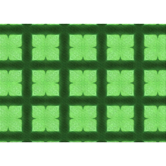 Ahgly Company Machine Washable Indoor Rectangle Transitional Deep Emerald Green Area Rugs, 2' x 3'