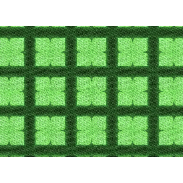 Ahgly Company Machine Washable Indoor Rectangle Transitional Deep Emerald Green Area Rugs, 4' x 6'