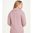 thumbnail image 4 of 6 Buttoned Cardigan Sweater For Women Made By Aran Woollen Mills, Pink, Small, 4 of 8