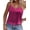 Rose Red, variant on Ekouaer Women's Satin Camisole Lace Silk Satin Pajama Tank Tops V Neck Soft Spaghetti Strap Loose Sleepwear