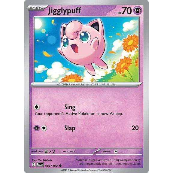 Pokemon Paldea Evolved Common Jigglypuff #83