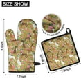 thumbnail image 6 of Cute Boxer Dog and Flowers Florals Kitchen Oven Mitt and Pot Holder Sets 2 Pcs for Baking, Cooking and Grilling, Heat Resistant Up To 392 °F, 6 of 7