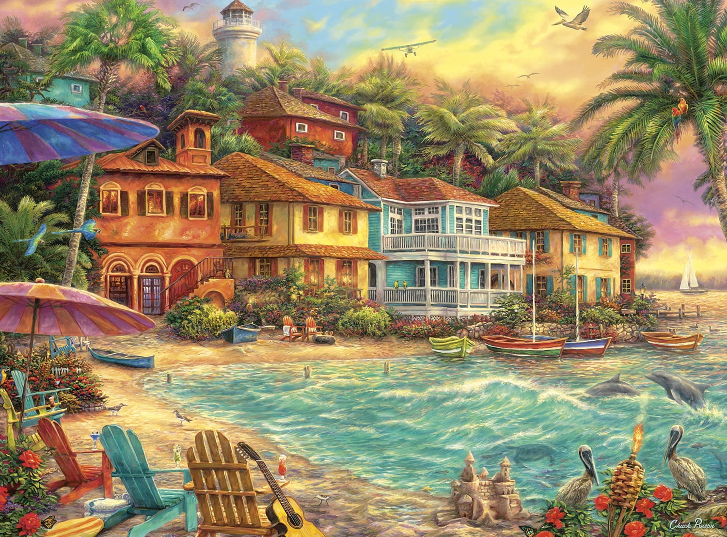 Buffalo Games 1000-Piece Chuck Pinson Collection Island Time Jigsaw Puzzle