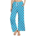 thumbnail image 3 of Khunlpohl Women's Lounge Pant Valentine's Day Pajamas Pants Elastic Waist Wide Leg Loose Pjs Bottoms, 3 of 6