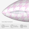 thumbnail image 5 of ZICANCN Pink Thousand Bird Check Throw Pillow Covers, Bed Couch Sofa Knit Decorative Pillow Covers for Living Room Farmhouse, 26"x26", 5 of 8
