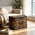 thumbnail image 6 of Kraoden Foldable Storage Box with Lid, Large Capacity Organizer for Clothing and Toys, Non-Woven Fabric Imitation Wooden Design, Durable and Space-Saving, Perfect for Home Storage, 6 of 6