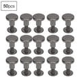 thumbnail image 1 of YLSHRF Rivet,50 Set 8mm Pure Copper Flat Head Rivets Leather Strap Screws Kit For Notebook Binding, 1 of 8