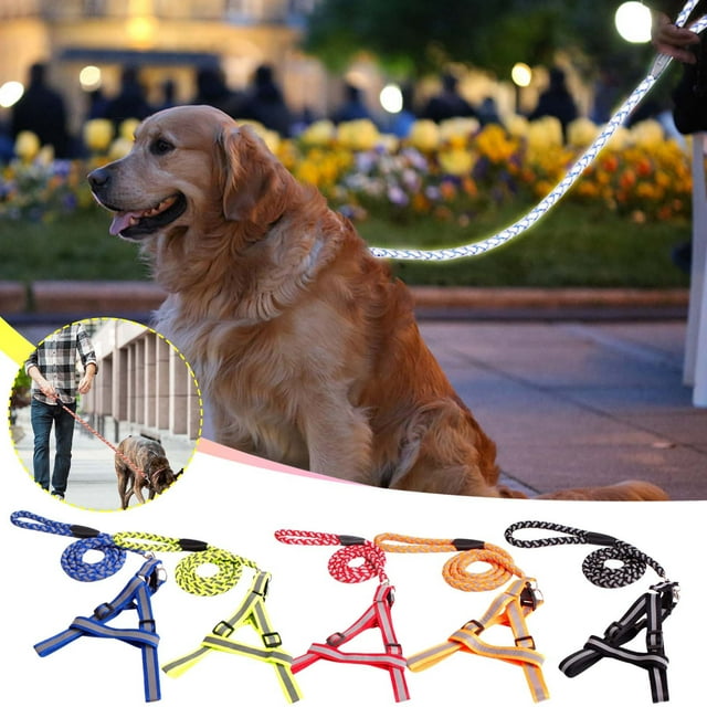 Vaidha Pet Reflective Traction Rope 5-color Round Rope Woven Chest Strap