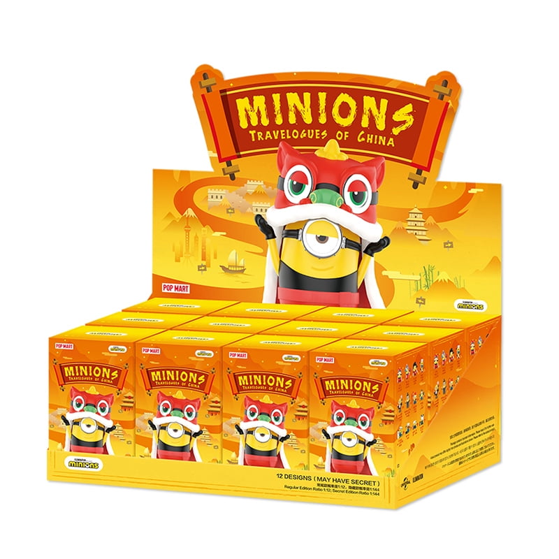 WJSDDXD POP MART Minions Travelogues of China Series Mystery Box