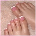 thumbnail image 2 of RAGUPEL Toe Nail Press Ons-150Pcs Press on Toenails for Women,French Tip Toe Press on Nails Fake Toe Nail Tips Square Fake Toenails in 15 Sizes Full Cover Acrylic Toenail with Adhesive Tabs, 2 of 8