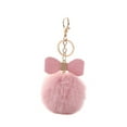 thumbnail image 1 of Sonducket llavero de felpa con forma de bola de pelo, decoración de PU, llavero portátil, llavero de cintura, anillo de adorno, accesorio Accesorios de disfraces Rosado Sonducket AP014329-06, 1 of 1