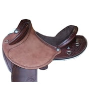 Half Breed Western Saddle – Durable Leather Construction, Deep Suede Seat & Classic Tooled Finish