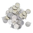 thumbnail image 6 of 50Pieces 16 Mm Round Blank Cabochon Tray Base Bezel Setting Single Loops Charms Pendant Bracelet Connector Findings, 6 of 8