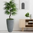 thumbnail image 2 of Bibana 2 Packs 21 inch Tall Planter, Indoor Outdoor Round Planter for Porch, Large Plant Pot with Drainage Hole for Home Garden Front Door, Modern Decorative Pots for Plants (Dark Gray), 2 of 6