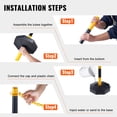 thumbnail image 4 of STAWAY Adjustable Traffic Delineator Post Cones - 6 Pack, Fillable Base, 8FT Chain, Yellow & Black, Perfect for Safety, Construction, Parking Control, 4 of 8
