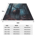 thumbnail image 3 of Bingfone Mystical Forest Elk Print Flannel Fleece Blanket Throw Blanket for Bed,Sofa,Couch,Travel,Camping(50"x40" ), 3 of 8
