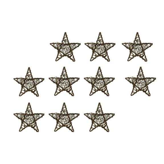 Soimiss 10pcs Rattan Stars Handmade Garland Wreath Grapevine Star Christmas Tree Topper Christmas Craft Grapevine Wreath Rustic Tree Topper Dining Table Decor Twig Star Ornaments