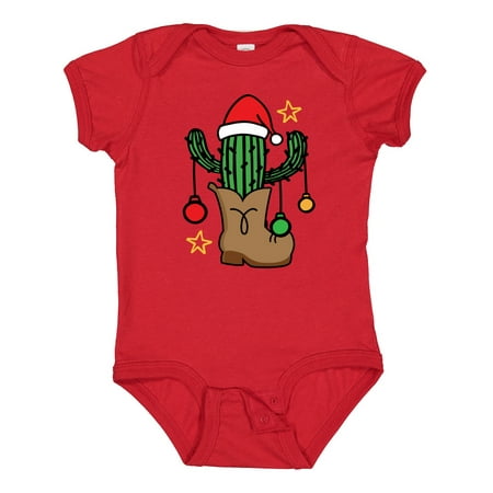 

Inktastic Christmas Cowboy Cactus Gift Baby Boy or Baby Girl Bodysuit