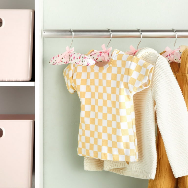 Juvale 24 Pack Blue Velvet Closet Clothes Hangers With Clips For Baby  Nursery Kids Children Coat Skirt Pants, 12 in