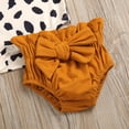thumbnail image 5 of URMAGIC 3PCS Baby Girls Outfit Cow Print Ruffle Romper Shorts Headband Clothes, 5 of 6