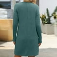 thumbnail image 5 of Kaemgyyd Womens T Shirt Dress Fall Casual Crew Neck Mini Dresses with Pocket Loose Long Sleeve Tunic Dress, 5 of 6