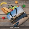 thumbnail image 4 of Ratiio Lighthouse Print Reusable Grocery Bag Shopping Bags with Zipper Shoulder Shopping Handle Bag Suitable for Outdoor Convenient Daily Bag, 4 of 8
