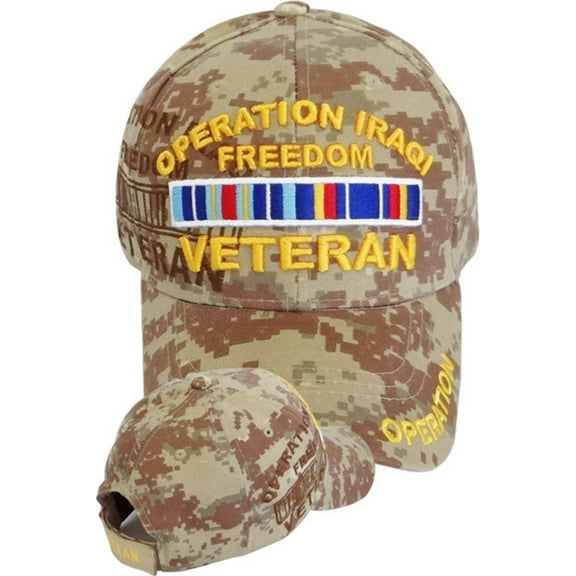 US Military Operation Iraqi Freedom Veteran Desert Camouflage Baseball Hat Cap