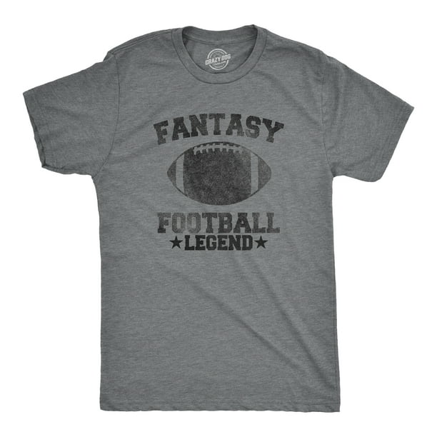 Mens Fantasy Football Legend Funny T shirt Season Novelty Graphic Dad (Dark Heather Grey) - 3XL Graphic Tees - Walmart.com