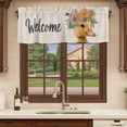 thumbnail image 6 of Spring Duck Curtain Valances for Windows, Kitchen Valance Window Treatments Panel 2 Pack, Botanical Blossom Motif Country Florals Rod Pocket Short Curtains for Bathroom Bedroom 54 x 18 Inch, 6 of 8