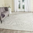 thumbnail image 2 of Safavieh Bella Collection BEL129A Handmade Silver and Ivory Premium Wool Area Rug (6' x 9'), 2 of 3