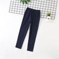 thumbnail image 2 of Nskgu Boys School Uniform Chino Pants Kids Elastic Waist Pull on Twill Pants with Pockets, 2 of 4